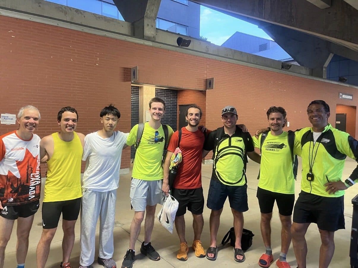 Me with the Newmarket Huskies after a meet