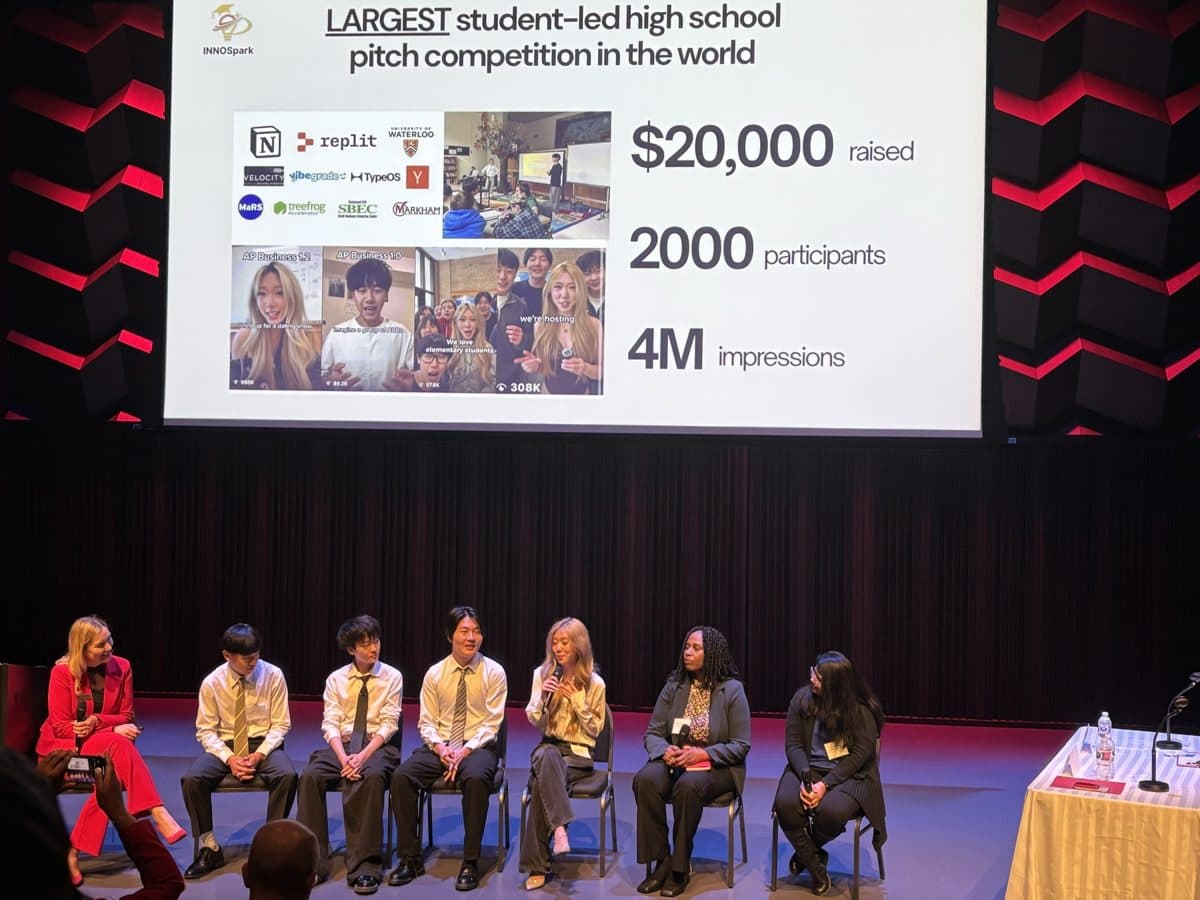 INNOSpark on stage at the York Region school board showcase